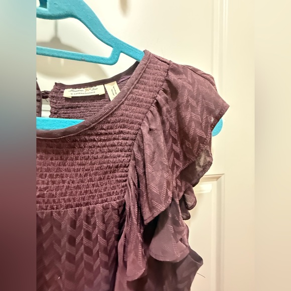 Anthropologie Meadow Rue. Majolica Blouse. Plum. Size 4. - Picture 8 of 10